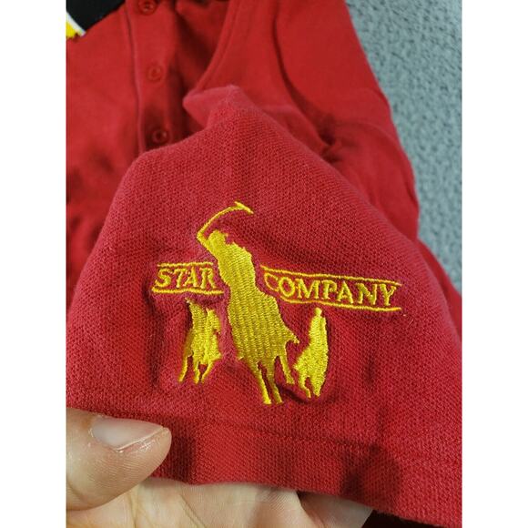 Star Company Shirt Men's XL Extra Large Red Ghana Polo Team Lake Volta World Cup - Picture 8 of 12